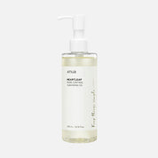 Huile démaquillante Anua Heartleaf Pore Control, 200 ml, flacon transparent avec étiquette verte, produit coréen viral TikTok, skincare coréenne | Anua Heartleaf Pore Control Cleansing Oil, 200 ml, transparent bottle with green label, viral Korean product on TikTok, Korean skincare