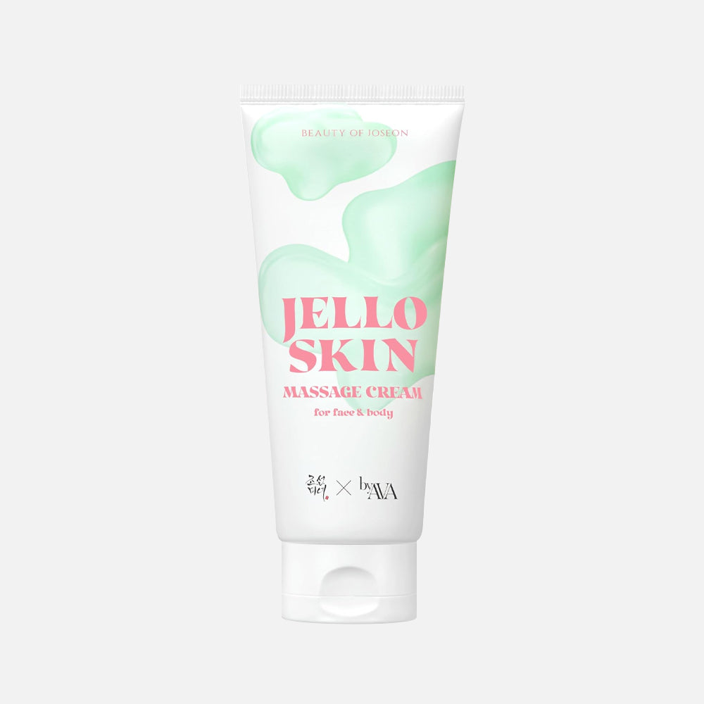 Crème de massage Beauty of Joseon Jelloskin pour le visage et le corps, 200 g, pot rose avec étiquette dorée, skincare coréenne | Beauty of Joseon Jelloskin Massage Cream for Face & Body, 200 g, pink jar with gold label, Korean skincare