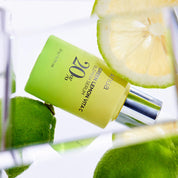 rum Anua Green Lemon Vita C Blemish pour les imperfections, 30 ml, flacon transparent avec étiquette verte, skincare coréenne | Anua Green Lemon Vita C Blemish Serum for Blemishes, 30 ml, transparent bottle with green label, Korean skincare